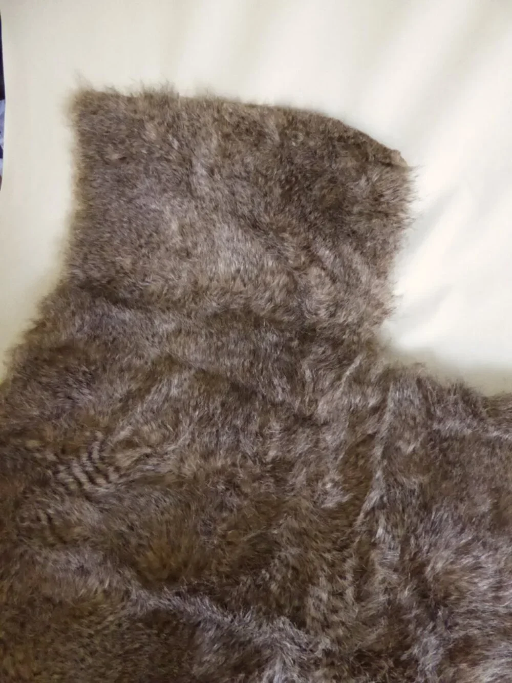 NEW 34” x 24” + 18” x 13” BROWN FAUX FUR FABRIC YARDAGE PLUSH PANEL SEWING CRAFT